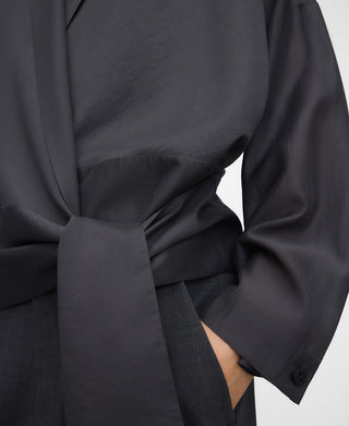 Camisa Manga Larga con Detalle Lazo