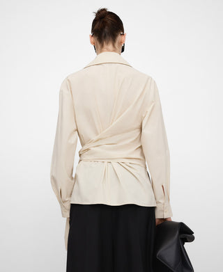 Camisa Manga Larga con Detalle Nudo