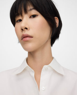 Camisa Manga Larga con Bolsillo de Algodón