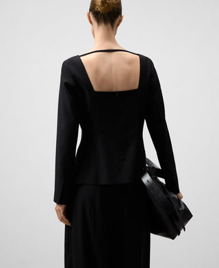 Camisa Manga Larga con Escote Cuadrado