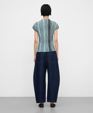 Camisa Manga Corta con Tejido Crinkle