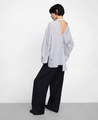 Camisa Desestructurada con Estampado Rayas