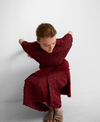 Camisa Manga Corta con Tejido Trenzado