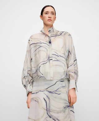 Camisa Manga Larga Semitransparente