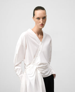 Camisa Manga Larga con Detalle Cruzado