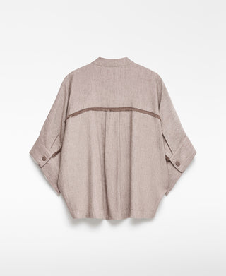 Camisa Oversize Manga Corta con Bolsillo