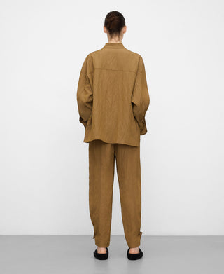 Camisa Manga Larga Efecto Arrugado