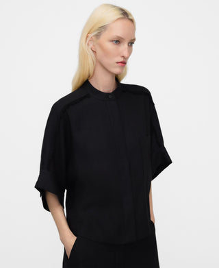 Camisa Oversized Manga Corta Desflecada