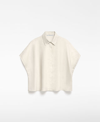 Camisa Oversize Manga Corta de Lino