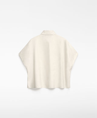 Camisa Oversize Manga Corta de Lino