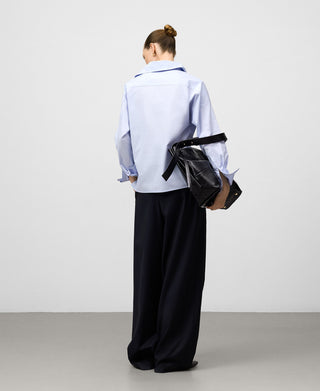 Camisa Manga Larga con Cuello Asimétrico