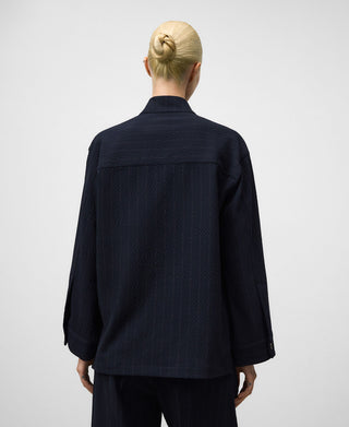 Camisa Manga Larga con Estampado Rayas