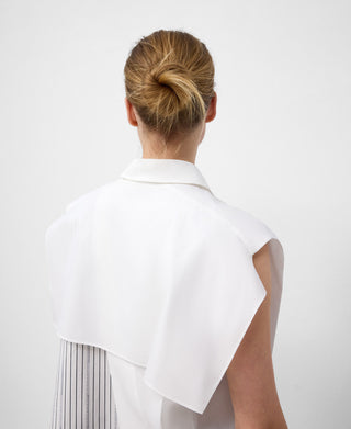 Camisa Asimétrica con Estampado Rayas