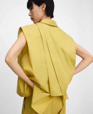 Camisa sin Mangas Detalle Pligues Traseros