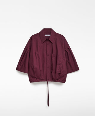 Camisa Manga Corta con Detalle Elástico