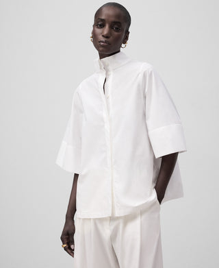 Camisa Oversize Manga Corta de Algodón