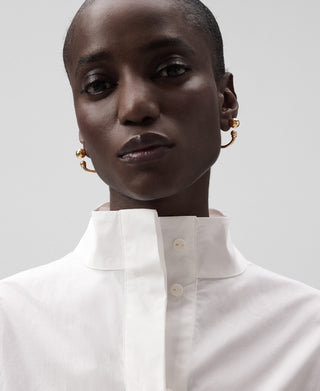 Camisa Oversize Manga Corta de Algodón