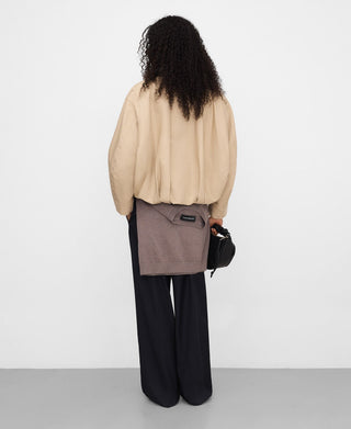 Chaqueta Acolchada con Cuello en Contraste