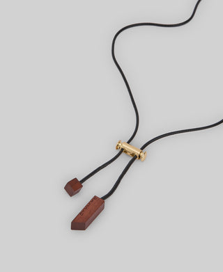 Collar de Aro con Madera y Metal