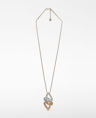 Collar Ajustable con Pieza Metálica Bicolor