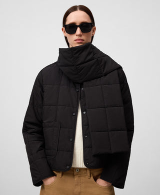 Chaqueta Acochada con Cuello Bufanda