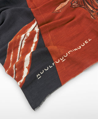 Bufanda con Logo y Estampado Floral