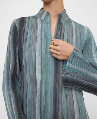 Chaqueta con Cremallera Tejido Crinkle