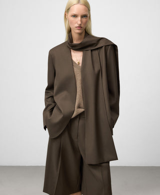 Blazer de Sastre con Cuello Bufanda