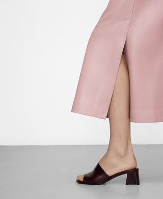 Enagua Midi Efecto Piel con Abertura