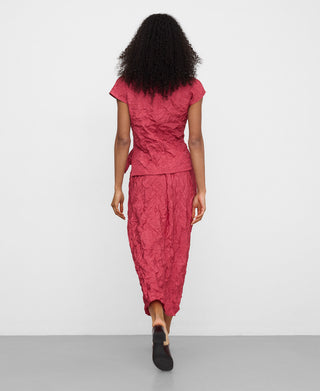 Enagua Midi Satinado Efecto Arrugado