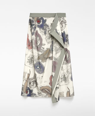 Enagua Larga con Volante Estampado