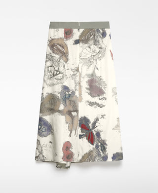 Enagua Larga con Volante Estampado