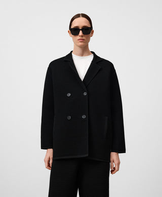Chaqueta Cruzada con Cuello Solapa