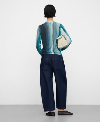 Sudadera Cuello Redondo Estampado Rayas