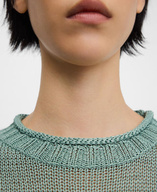 Sudadera Cuello Redondo con Tejido Canalé