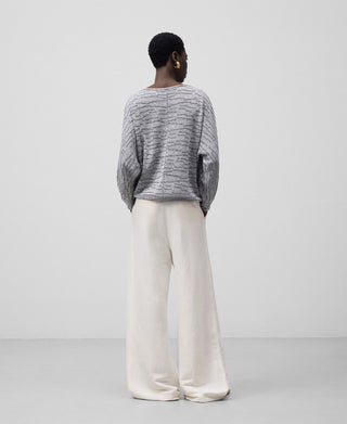 Sudadera Cuello Redondo con Tejido Jaspeado