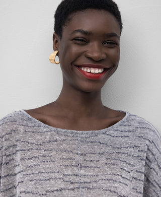 Sudadera Cuello Redondo con Tejido Jaspeado