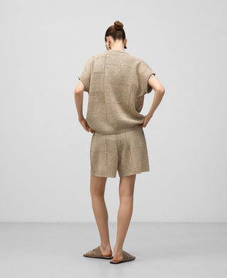 Camiseta Manga Corta con Punto Calado