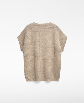 Camiseta Manga Corta con Punto Calado