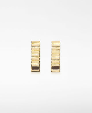 Aretes Largos con Logo Grabado