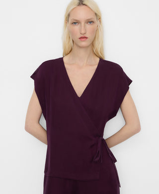 Short Sleeve Romper With Crisscross Detail