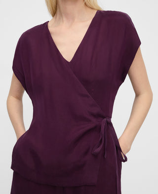 Short Sleeve Romper With Crisscross Detail