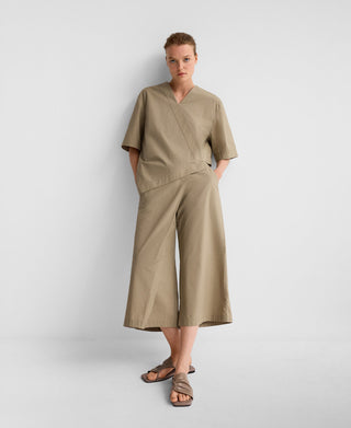 Pantalón Crop Estilo Pareo de Algodón