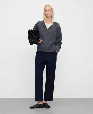Mid-Rise Ankle-Length Pants with Logo
