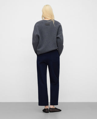 Mid-Rise Ankle-Length Pants with Logo