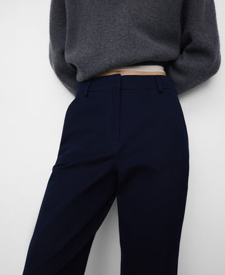 Mid-Rise Ankle-Length Pants with Logo