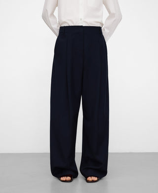 Barrel Trousers with Pleat Detail