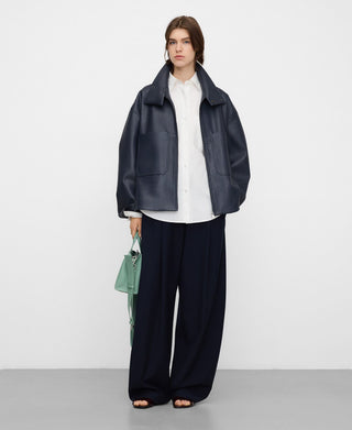 Barrel Trousers with Pleat Detail