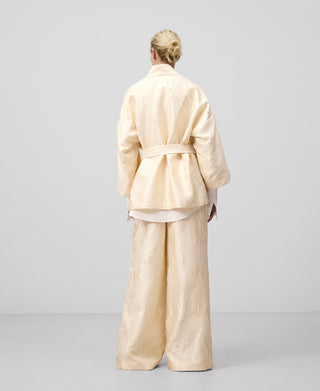 Pantalón Pierna Ancha con Textura