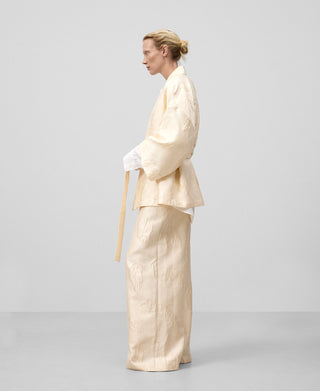 Pantalón Pierna Ancha con Textura